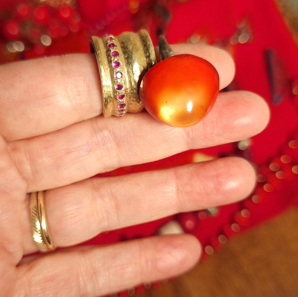 Lot RED Fashion Jewelry Necklaces Bracelets Earrings Rings Brooch Primary Colors - Picture 3 of 14